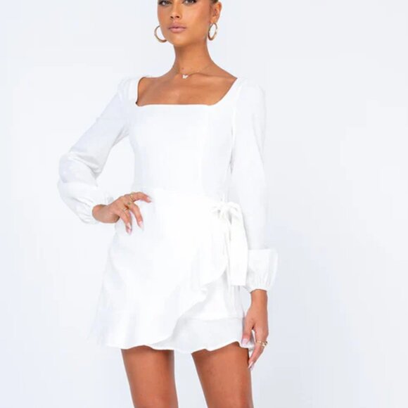 Princess Polly White Mini Dress - Picture 1 of 6